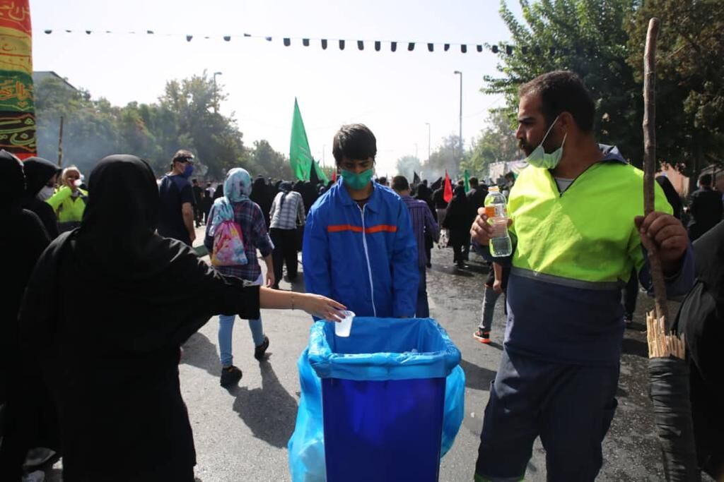 حضور بیش از ۵۰۰ نیروی خدمات شهری تهران در مسیر پیاده‌روی اربعین