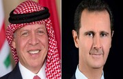 گفت و گوی تلفنی رئیس جمهوری سوریه و شاه اردن پس از ۱۰ سال