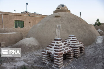 Qusheh historical bath; tourist resort in central Iran