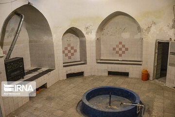 Qusheh historical bath; tourist resort in central Iran