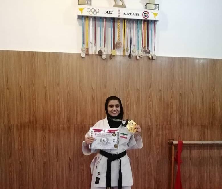 Iranian female karateka wins world karate championship gold medal