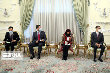 Cumhurbaşkanı Reisi ile Venezuela Dışişleri Bakanı'nın görüşmesinden görüntüler