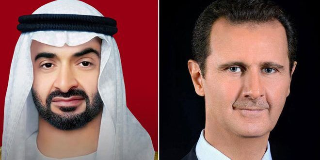 گفت وگوی اسد و بن زاید درباره روابط سوریه و امارت