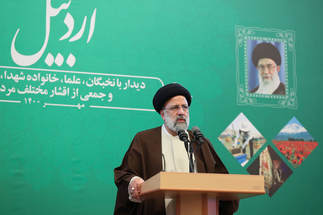 سخنان رئیس جمهوری در جمع نخبگان و برخی از اقشار مردم استان اردبیل سخنان رئیس جمهوری در جمع نخبگان و برخی از اقشار مردم استان اردبیل
