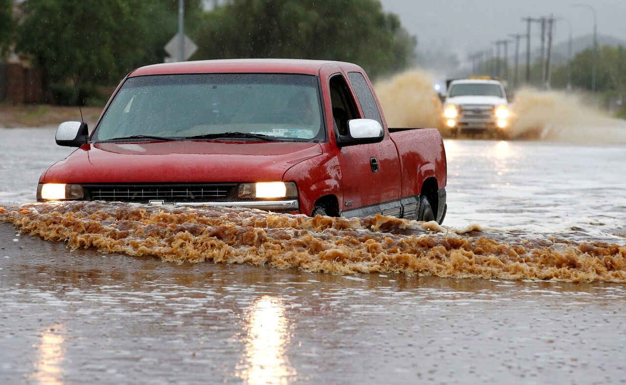 بارش شدید باران در آمریکا/ هشدار وقوع سیلاب برای میلیون‌ها شهروند