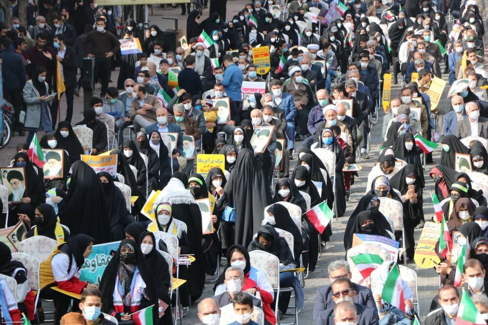 حضور پرشور زنجانی‌ها در اجتماع ۱۳ آبان امسال