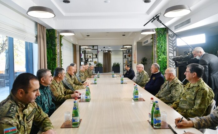 دیدار وزیر دفاع ترکیه با رئیس جمهوری آذربایجان