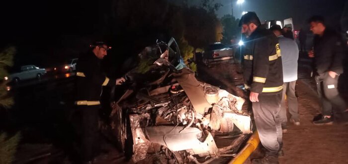 ۶ مجروح سانحه رانندگی محور هفت‌باغ‌علوی کرمان نجات یافتند