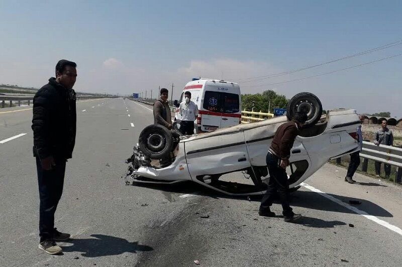 تصادف پراید با اتوبوس در بهشهر جان راننده سواری را گرفت