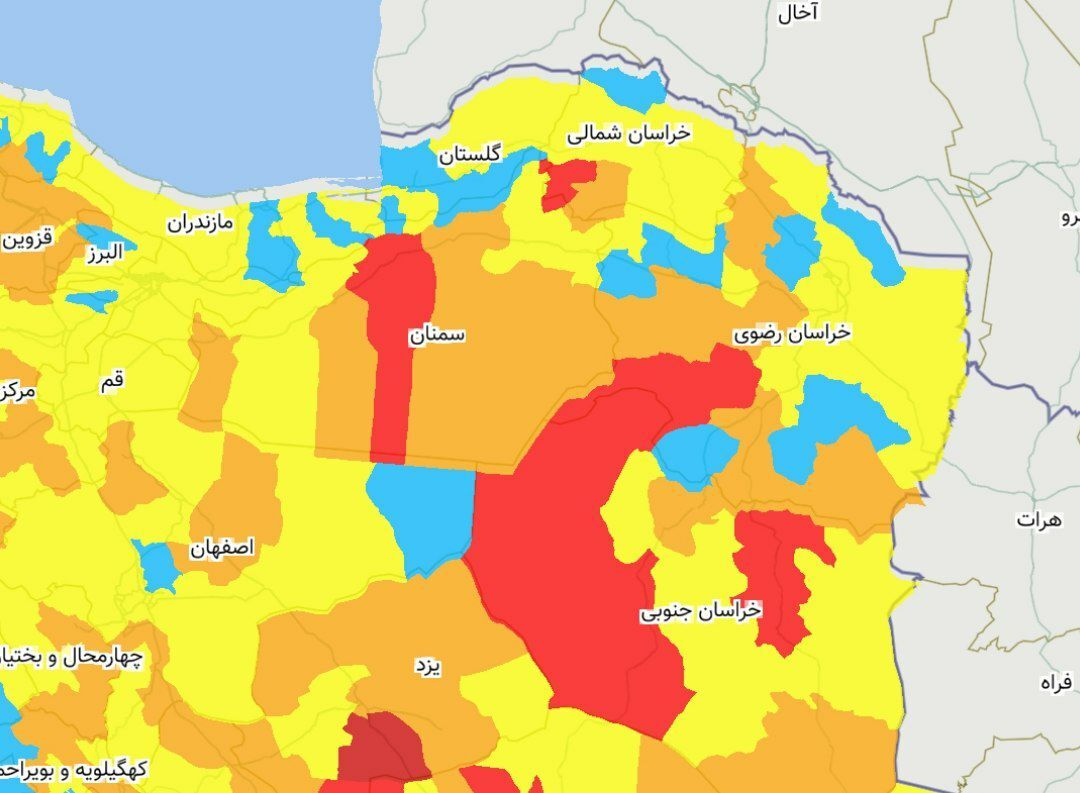 تعداد مبتلایان به کرونا در برخی از مناطق خراسان رضوی رو به افزایش است