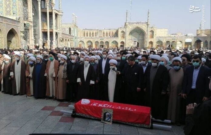 پیکر آیت الله مجتهد شبستری درقم تشییع و به خاک سپرده شد