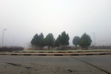 مه غلیظ در همدان