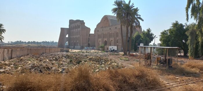 آینه عبرت/ گزارش تصویری از ترمیم طاق کسری