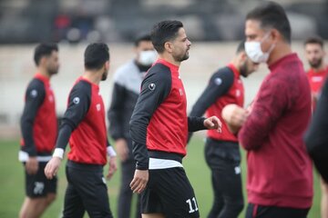 تمرین گلزنی پرسپولیسی‌ها برای تقابل با پیکان