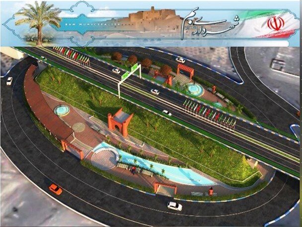 نقشه اصلی پروژه غیر همسطح پل ولایت بم