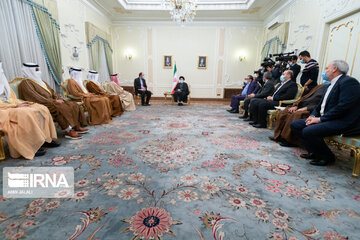 Cumhurbaşkanı Reisi'nin BAE Ulusal Güvenlik Danışmanı ve Suriye Dışişleri Bakanı ile görüşmesinden kareler