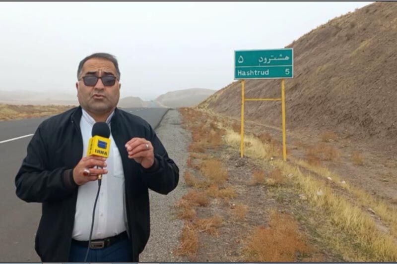 دید افقی در جاده‌های ارتباطی هشترود به ۴۰ متر کاهش یافته است