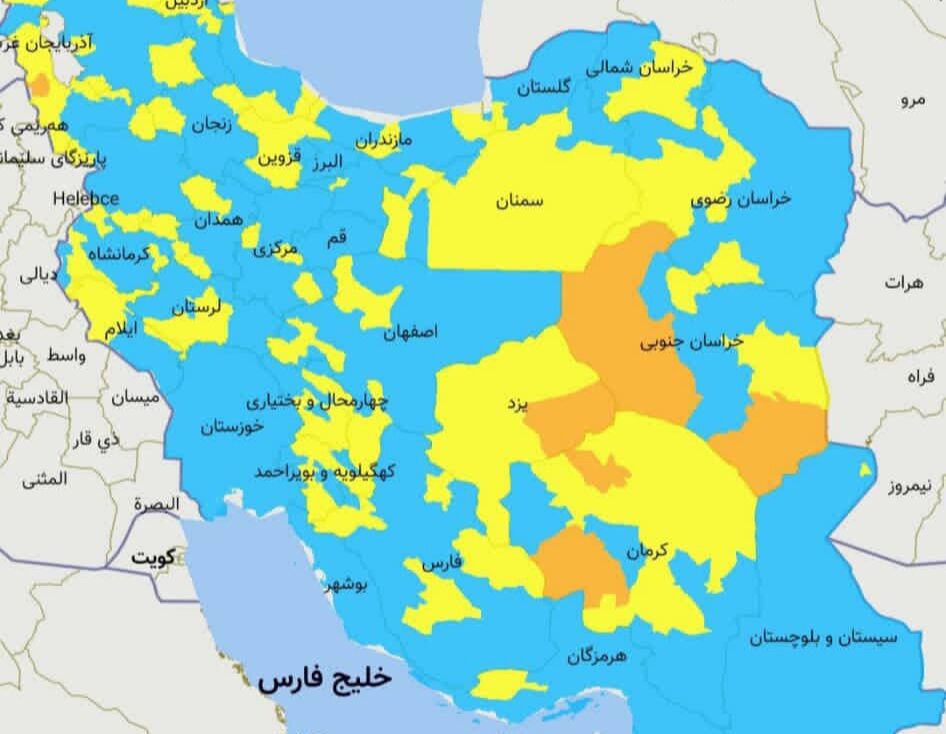 وضعیت کرونایی شهرهای خوزستان همچنان آبی است