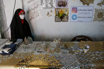 نمایشگاه تولیدات مشاغل خانگی بسیج دانشجویی در بجنورد