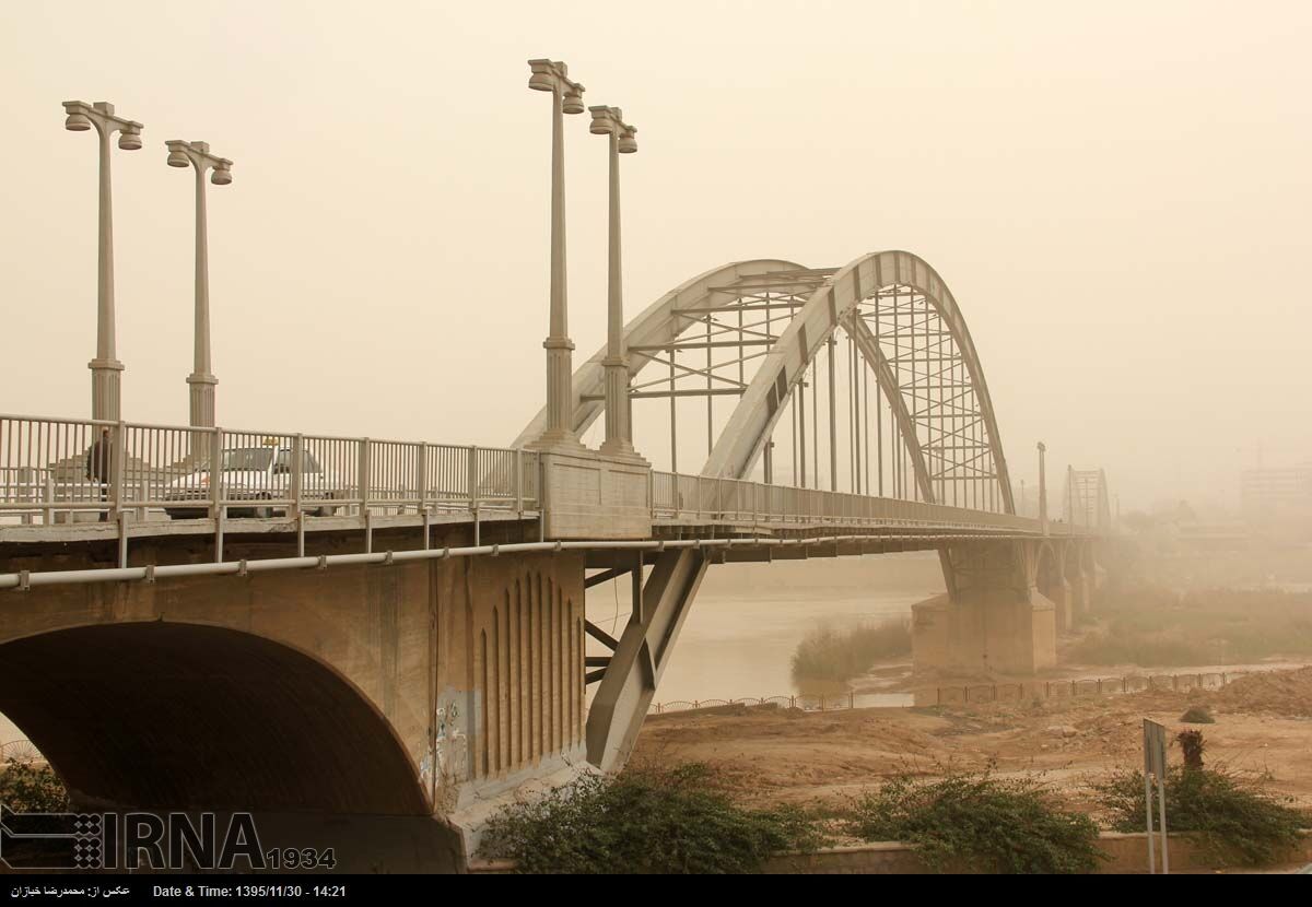 وقوع گردو غبار در برخی شهرهای خوزستان