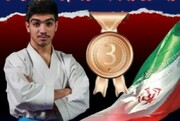 ورزشکار مرودشتی برسکوی سوم پیکارهای کاراته نوجوانان آسیا ایستاد