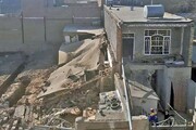 گودبرداری غیراصولی در مشهد منجر به ریزش ساختمان دوطبقه شد