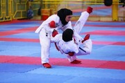 2 female Iranian karate athletes Asian gold medals