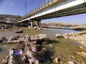 جاری شدن رودخانه سیمینه‌رود بوکان براثر بارش های خوب ۲ روز گذشته در سرشاخه های این رودخانه