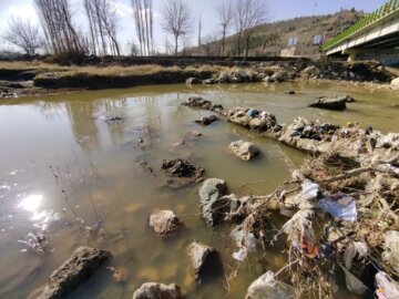 جاری شدن رودخانه سیمینه‌رود بوکان براثر بارش های خوب ۲ روز گذشته در سرشاخه های این رودخانه