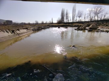 جاری شدن رودخانه سیمینه‌رود بوکان براثر بارش های خوب ۲ روز گذشته در سرشاخه های این رودخانه