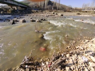 جاری شدن رودخانه سیمینه‌رود بوکان براثر بارش های خوب ۲ روز گذشته در سرشاخه های این رودخانه