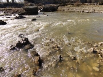 جاری شدن رودخانه سیمینه‌رود بوکان براثر بارش های خوب ۲ روز گذشته در سرشاخه های این رودخانه