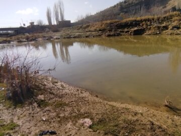 جاری شدن رودخانه سیمینه‌رود بوکان براثر بارش های خوب ۲ روز گذشته در سرشاخه های این رودخانه