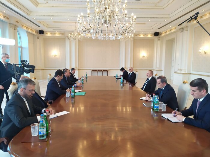 دیدار وزیر امور خارجه ایران با رییس جمهوری آذربایجان