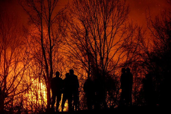 آتش سوزی در جنگل‌های سیاهکل