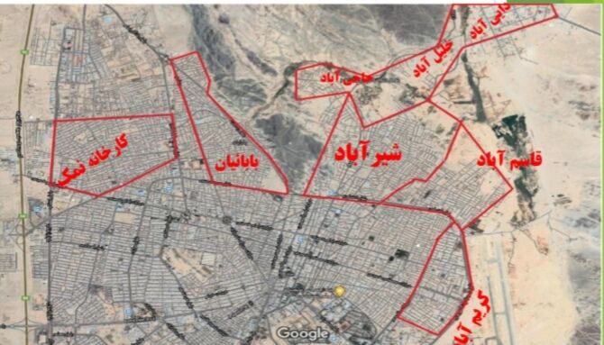 تصویر هوایی از مناطق حاشیه نشینی در شهر زاهدان