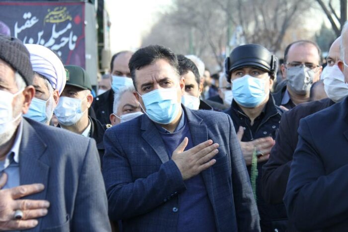 مراسم تشییع شهید طلبه پولادوند در تهران برگزار شد