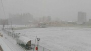 برف دیدار تیم های فوتبال زاگرس مهاباد و شهرداری اردبیل را لغو کرد