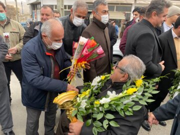 مراسم استقبال از قهرمانان بسکتبال با ویلچر بوکان