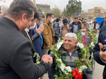 مراسم استقبال از قهرمانان بسکتبال با ویلچر بوکان