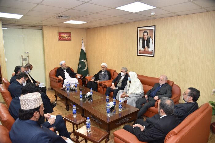 دیدار وزیر امور مذهبی و نخبگان دینی پاکستان با دبیرکل مجمع تقریب