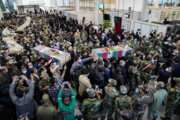 استقبال از پیکر ۹ شهید دوران دفاع مقدس در شیراز