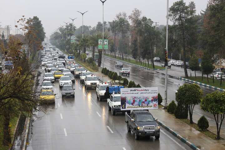 پیکرهای پاک ۹ شهید دفاع مقدس وارد شیراز شد