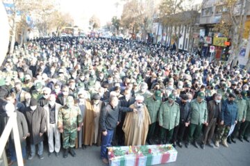 پیکر شهید حسن یونسیان در شاهرود تشییع شد