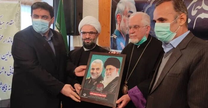 ارامنه کاتولیک ایران برای دومین سالگرد شهادت سردار سلیمانی مراسم برگزار کردند