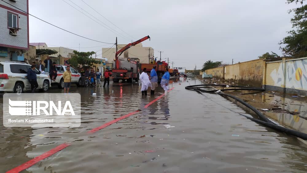 ۱۰۰ میلیمتر باران طی ۲۰ دقیقه در کُنارک بارید