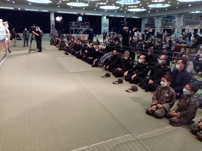 مراسم وداع با ۱۵۰ شهید گمنام در مصلی تهران برگزار شد