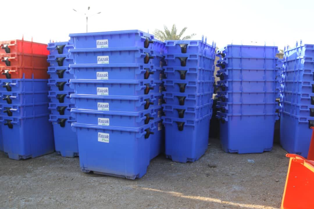 ۴۵۰ مخزن زباله در مناطق مختلف آبادان نصب شد