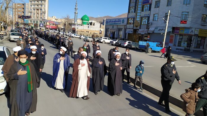 آیین سوگواری شهادت حضرت زهرا(س) در ملایر برگزار شد