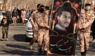 پیکر پاک سرباز وظیفه " مجید سرلک" در شهرستان محلات تشییع  شد